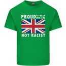Proud to Wear Flag Not Racist Union Jack Kids T-Shirt Childrens Irish Green