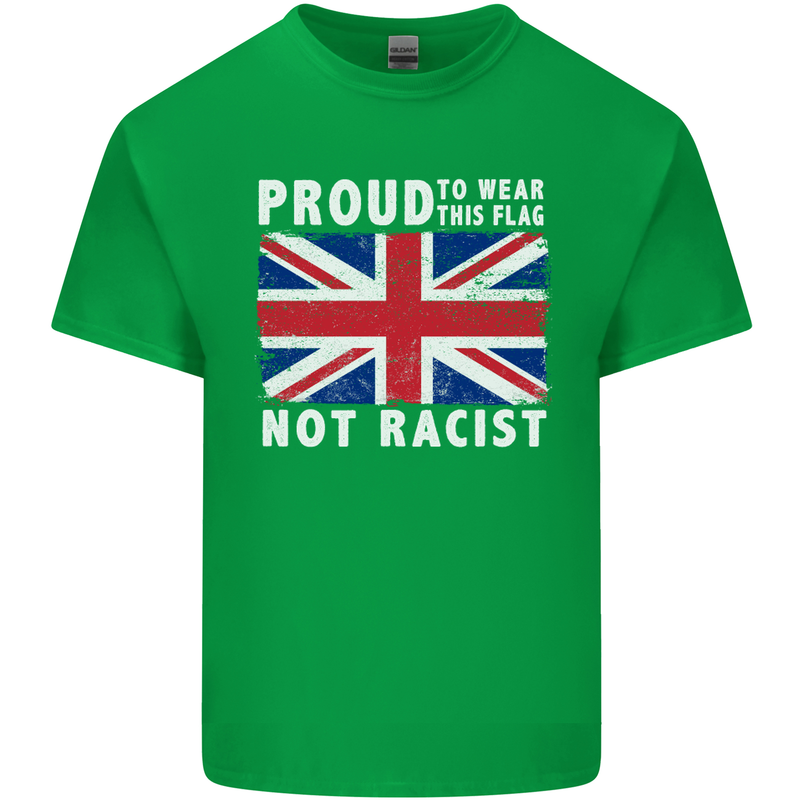 Proud to Wear Flag Not Racist Union Jack Kids T-Shirt Childrens Irish Green