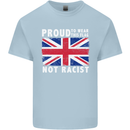 Proud to Wear Flag Not Racist Union Jack Kids T-Shirt Childrens Light Blue