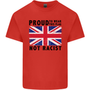 Proud to Wear Flag Not Racist Union Jack Kids T-Shirt Childrens Red