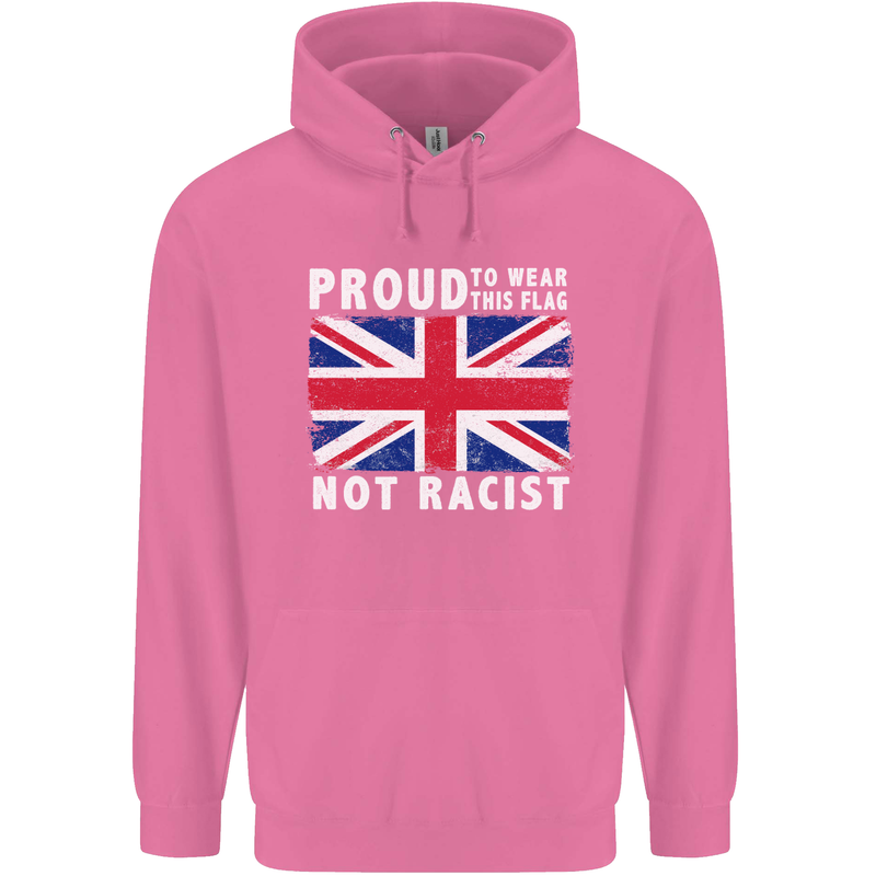 Proud to Wear Flag Not Racist Union Jack Mens 80% Cotton Hoodie Azelea