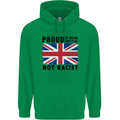 Proud to Wear Flag Not Racist Union Jack Mens 80% Cotton Hoodie Irish Green