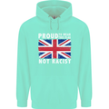 Proud to Wear Flag Not Racist Union Jack Mens 80% Cotton Hoodie Peppermint