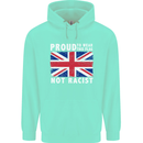 Proud to Wear Flag Not Racist Union Jack Mens 80% Cotton Hoodie Peppermint