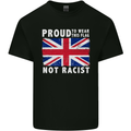 Proud to Wear Flag Not Racist Union Jack Mens Cotton T-Shirt Tee Top Black
