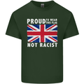 Proud to Wear Flag Not Racist Union Jack Mens Cotton T-Shirt Tee Top Forest Green