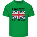 Proud to Wear Flag Not Racist Union Jack Mens Cotton T-Shirt Tee Top Irish Green