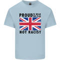 Proud to Wear Flag Not Racist Union Jack Mens Cotton T-Shirt Tee Top Light Blue