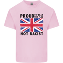 Proud to Wear Flag Not Racist Union Jack Mens Cotton T-Shirt Tee Top Light Pink