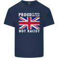Proud to Wear Flag Not Racist Union Jack Mens Cotton T-Shirt Tee Top Navy Blue