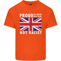 Proud to Wear Flag Not Racist Union Jack Mens Cotton T-Shirt Tee Top Orange