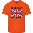 Proud to Wear Flag Not Racist Union Jack Mens Cotton T-Shirt Tee Top Orange