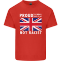 Proud to Wear Flag Not Racist Union Jack Mens Cotton T-Shirt Tee Top Red