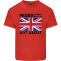 Proud to Wear Flag Not Racist Union Jack Mens Cotton T-Shirt Tee Top Red