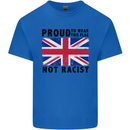 Proud to Wear Flag Not Racist Union Jack Mens Cotton T-Shirt Tee Top Royal Blue