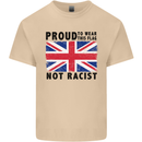 Proud to Wear Flag Not Racist Union Jack Mens Cotton T-Shirt Tee Top Sand