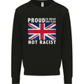 Proud to Wear Flag Not Racist Union Jack Mens Sweatshirt Jumper Black