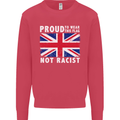 Proud to Wear Flag Not Racist Union Jack Mens Sweatshirt Jumper Heliconia
