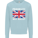 Proud to Wear Flag Not Racist Union Jack Mens Sweatshirt Jumper Light Blue