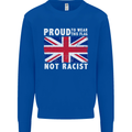 Proud to Wear Flag Not Racist Union Jack Mens Sweatshirt Jumper Royal Blue