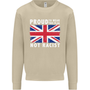 Proud to Wear Flag Not Racist Union Jack Mens Sweatshirt Jumper Sand
