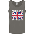 Proud to Wear Flag Not Racist Union Jack Mens Vest Tank Top Charcoal