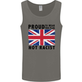 Proud to Wear Flag Not Racist Union Jack Mens Vest Tank Top Charcoal