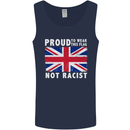 Proud to Wear Flag Not Racist Union Jack Mens Vest Tank Top Navy Blue
