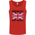 Proud to Wear Flag Not Racist Union Jack Mens Vest Tank Top Red