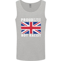 Proud to Wear Flag Not Racist Union Jack Mens Vest Tank Top Sports Grey