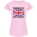 Proud to Wear Flag Not Racist Union Jack Womens Petite Cut T-Shirt Light Pink