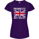 Proud to Wear Flag Not Racist Union Jack Womens Petite Cut T-Shirt Purple