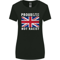 Proud to Wear Flag Not Racist Union Jack Womens Wider Cut T-Shirt Black