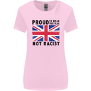Proud to Wear Flag Not Racist Union Jack Womens Wider Cut T-Shirt Light Pink