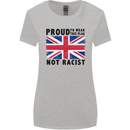 Proud to Wear Flag Not Racist Union Jack Womens Wider Cut T-Shirt Sports Grey