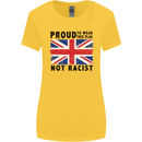 Proud to Wear Flag Not Racist Union Jack Womens Wider Cut T-Shirt Yellow