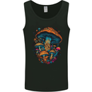 Psychedelic Magic Mushrooms LSD Trippy Mens Vest Tank Top Black