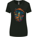Psychedelic Magic Mushrooms LSD Trippy Womens Wider Cut T-Shirt Black