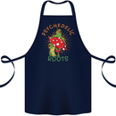 Psychedelic Roots Magic Mushrooms LSD Hippy Cotton Apron 100% Organic Navy Blue