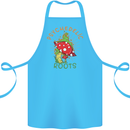 Psychedelic Roots Magic Mushrooms LSD Hippy Cotton Apron 100% Organic Turquoise