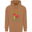 Psychedelic Roots Magic Mushrooms LSD Hippy Mens 80% Cotton Hoodie Caramel Latte