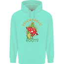 Psychedelic Roots Magic Mushrooms LSD Hippy Mens 80% Cotton Hoodie Peppermint