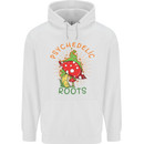Psychedelic Roots Magic Mushrooms LSD Hippy Mens 80% Cotton Hoodie White