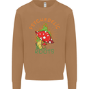 Psychedelic Roots Magic Mushrooms LSD Hippy Mens Sweatshirt Jumper Caramel Latte