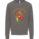 Psychedelic Roots Magic Mushrooms LSD Hippy Mens Sweatshirt Jumper Charcoal