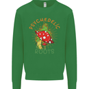 Psychedelic Roots Magic Mushrooms LSD Hippy Mens Sweatshirt Jumper Irish Green