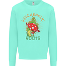 Psychedelic Roots Magic Mushrooms LSD Hippy Mens Sweatshirt Jumper Peppermint