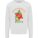 Psychedelic Roots Magic Mushrooms LSD Hippy Mens Sweatshirt Jumper White