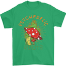 Psychedelic Roots Magic Mushrooms LSD Hippy Mens T-Shirt 100% Cotton Irish Green