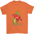 Psychedelic Roots Magic Mushrooms LSD Hippy Mens T-Shirt 100% Cotton Orange